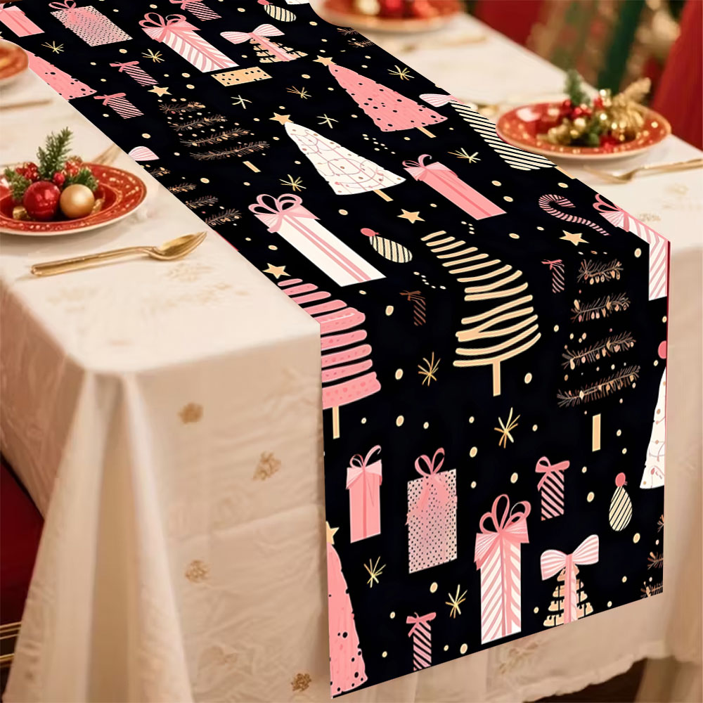 ผ้าปูโต๊ะคริสต์มาสลายต้นคริสต์ - Christmas Table Runner บทวิจารณ์และราคา