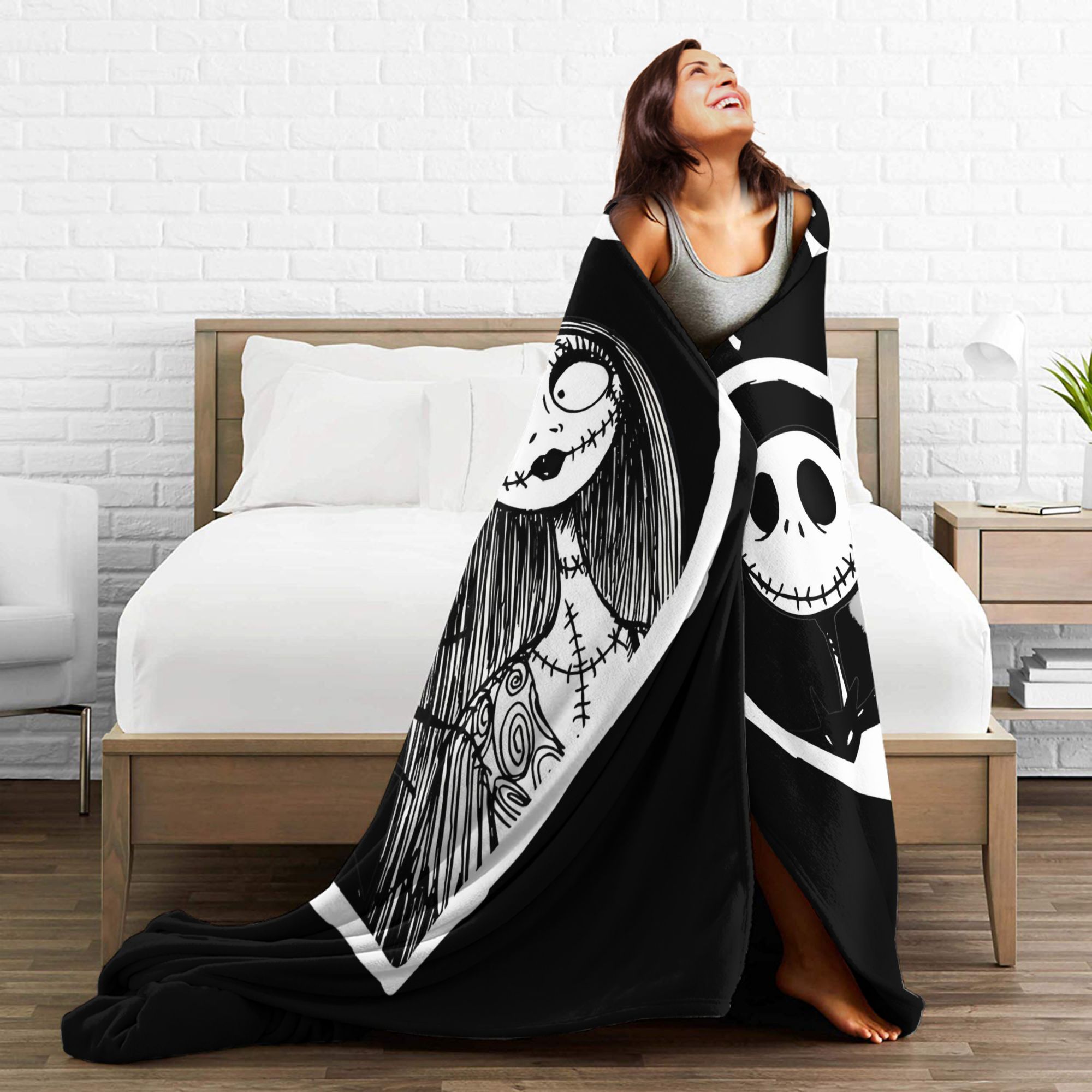 แจ็ค สเกลลิงตัน อยู่ด้วยกันตลอ - Christmas Throw Blanket บทวิจารณ์และราคา