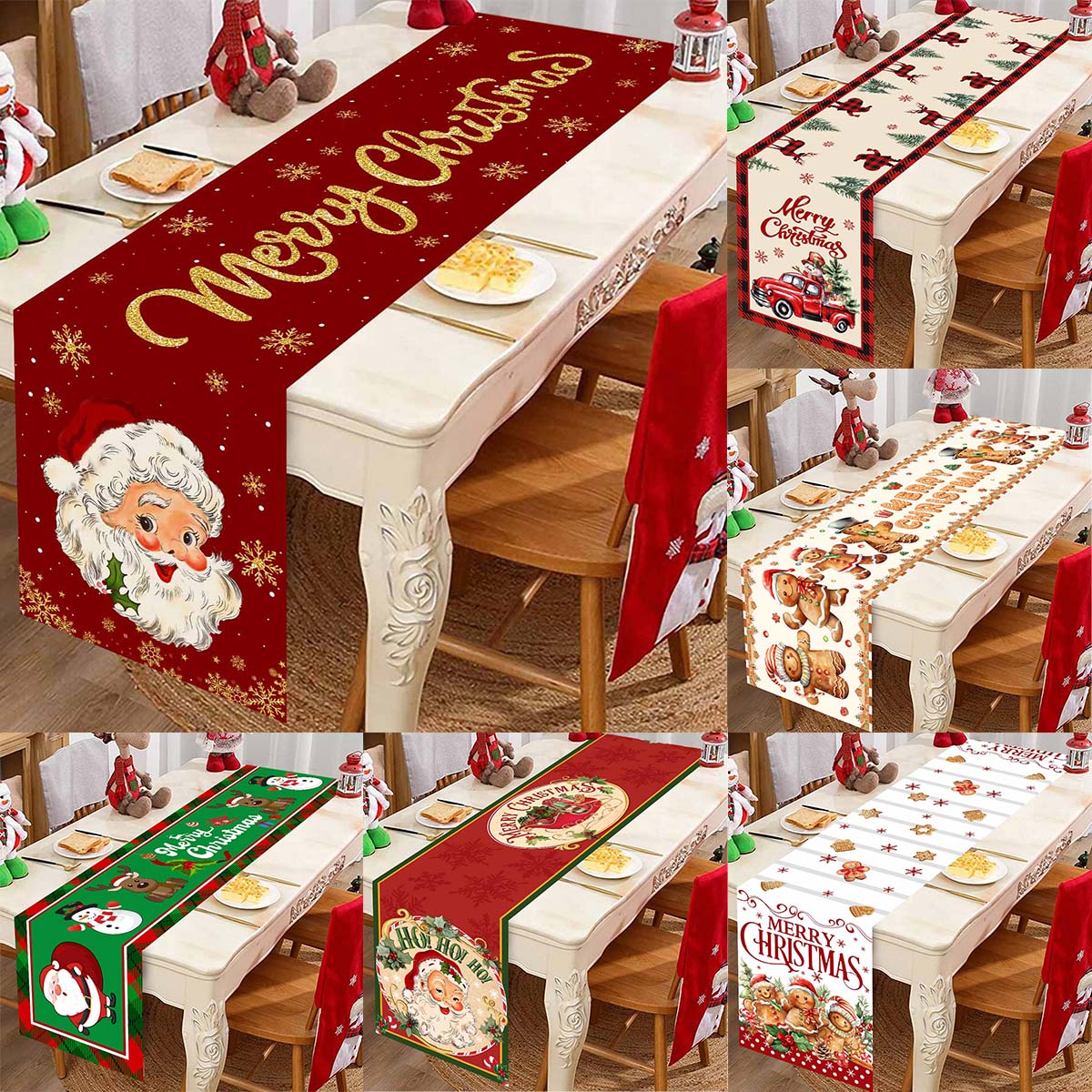 ผ้าคาดโต๊ะผ้าคาดโต๊ะโพลีเอสเตอ - Christmas Table Runner บทวิจารณ์และราคา