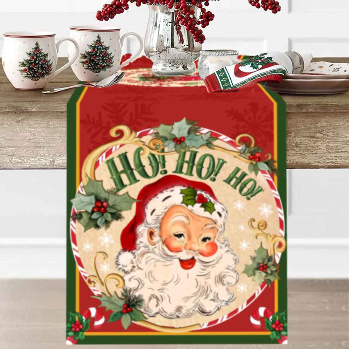 ผ้าคาดโต๊ะผ้าคาดโต๊ะโพลีเอสเตอ - Christmas Table Runner บทวิจารณ์และราคา