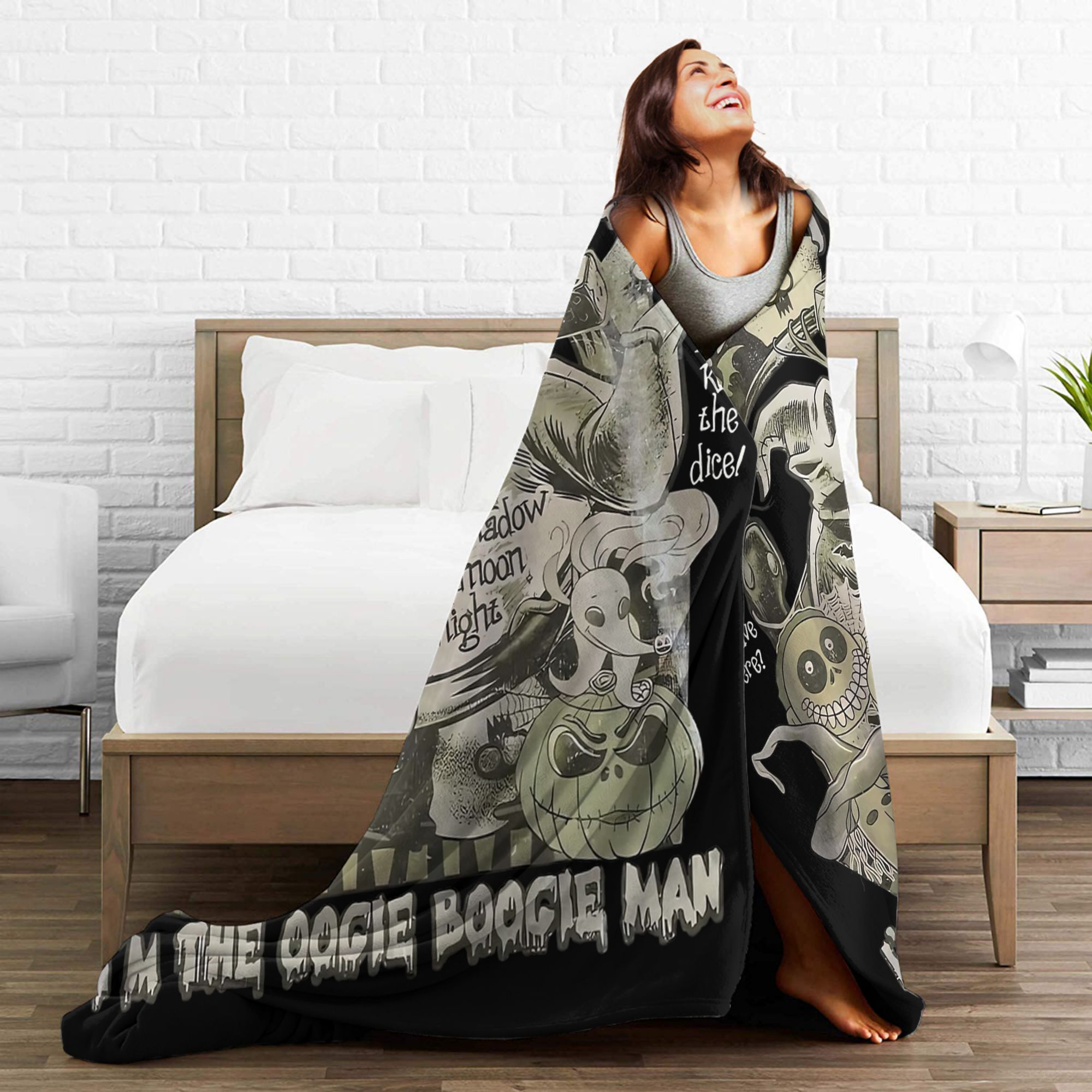 ผ้าห่มฟลานเนลลายฝันร้ายก่อนวัน - Christmas Throw Blanket บทวิจารณ์และราคา