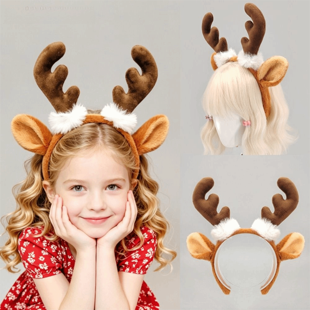 ที่คาดผมเขากวางขนนุ่มดีไซน์น่า - Reindeer Antlers Headband บทวิจารณ์และราคา