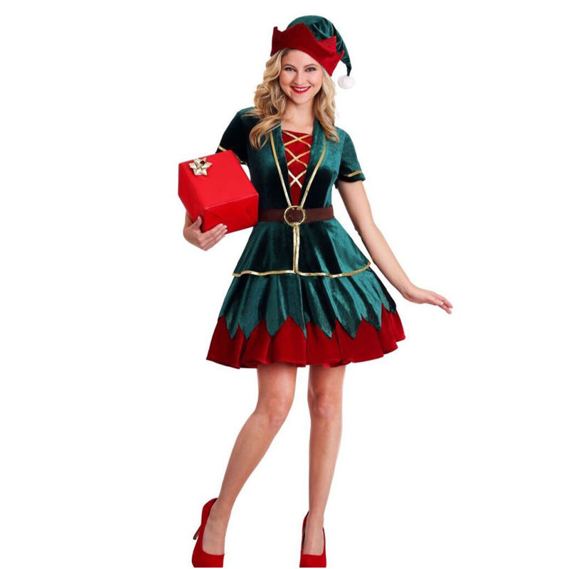 ชุดมาสคอตคู่รักงานคาร์นิวัล ชุ - Elf Costume Christmas บทวิจารณ์และราคา