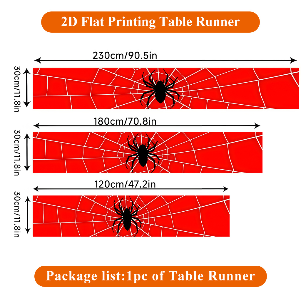 ผ้าปูโต๊ะลายใยแมงมุมสีแดง 1 ชิ - Christmas Table Runner บทวิจารณ์และราคา
