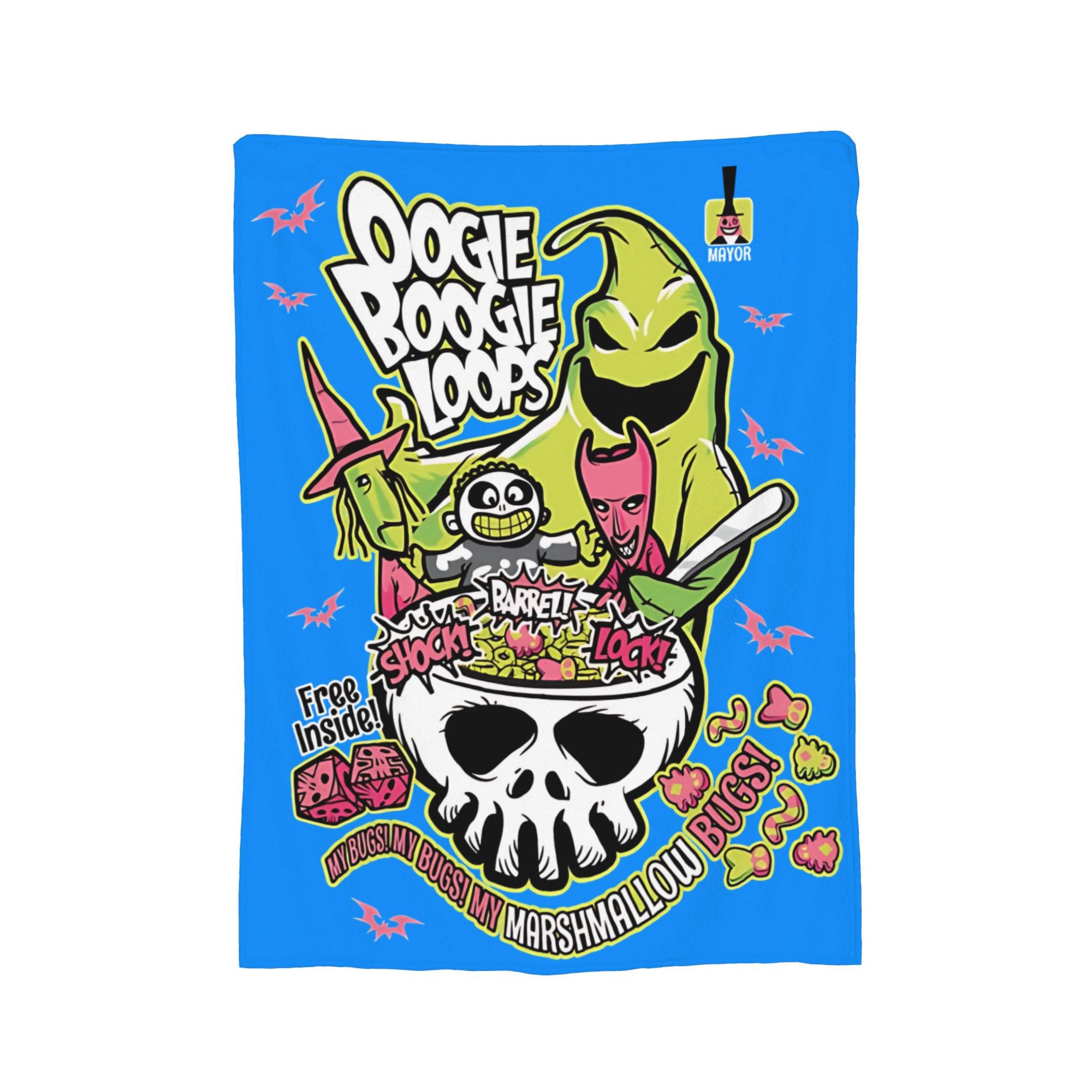 ผ้าห่ม Oogie Boogie Loops ฮาโล - Christmas Throw Blanket บทวิจารณ์และราคา